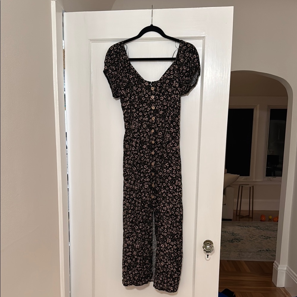 Floral Black Jumpsuit